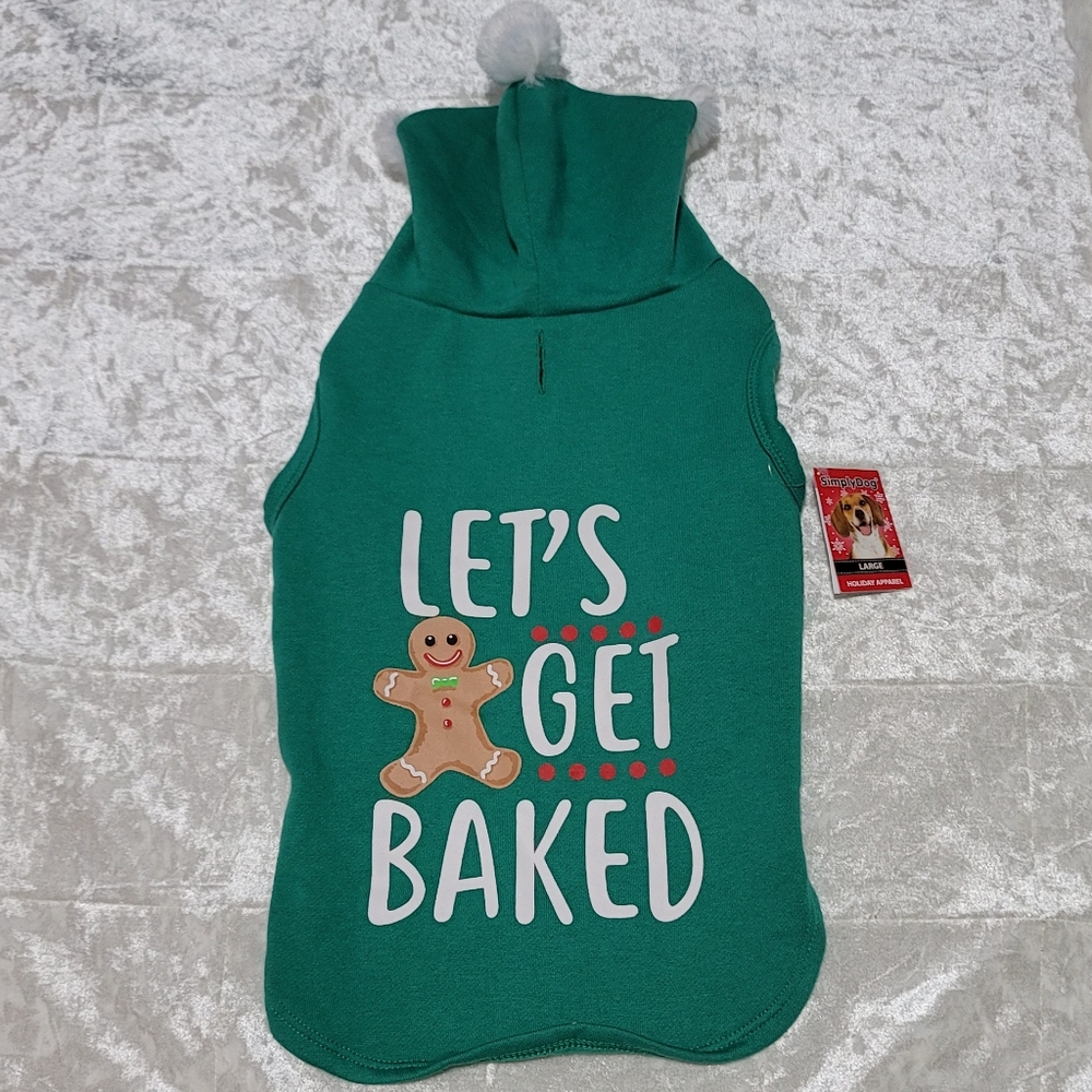 Simply Dog Green "Let's Get Baked" Holiday Apparel